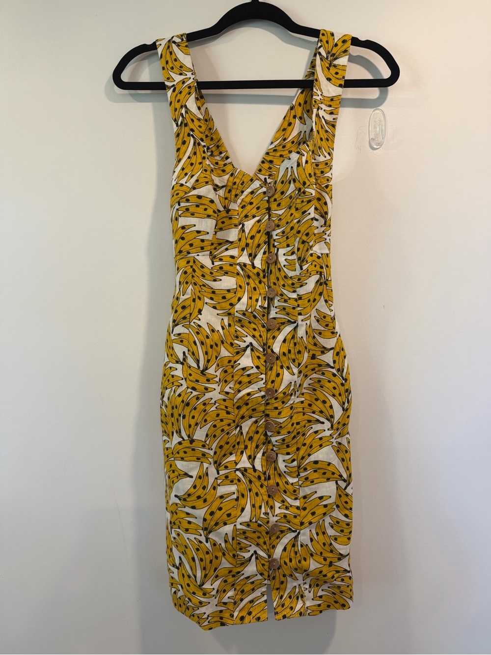 Farm Rio Yellow Banana-Print Sleeveless Sundress